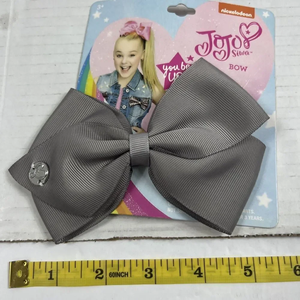 Nickelodeon JoJo Siwa Girls Signature Collection Basic Hair Bow Clip Gray